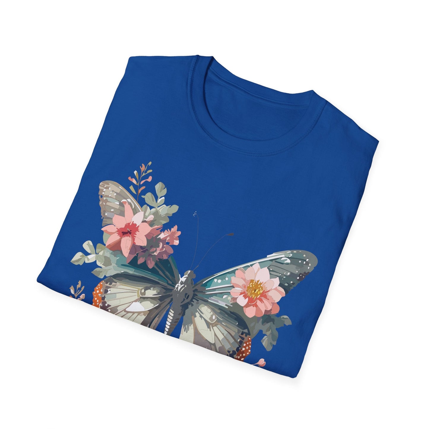 Butterfly Shirt Unisex Softstyle T Shirt Gildan 64000 Lightweight Ring Spun Cotton Monarch Design