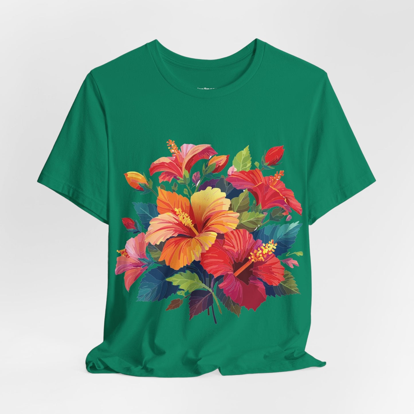 Retro2Nova Floral Shirt Unisex Jersey Short Sleeve Tee From Flowers Collection Bold Vibrant Design