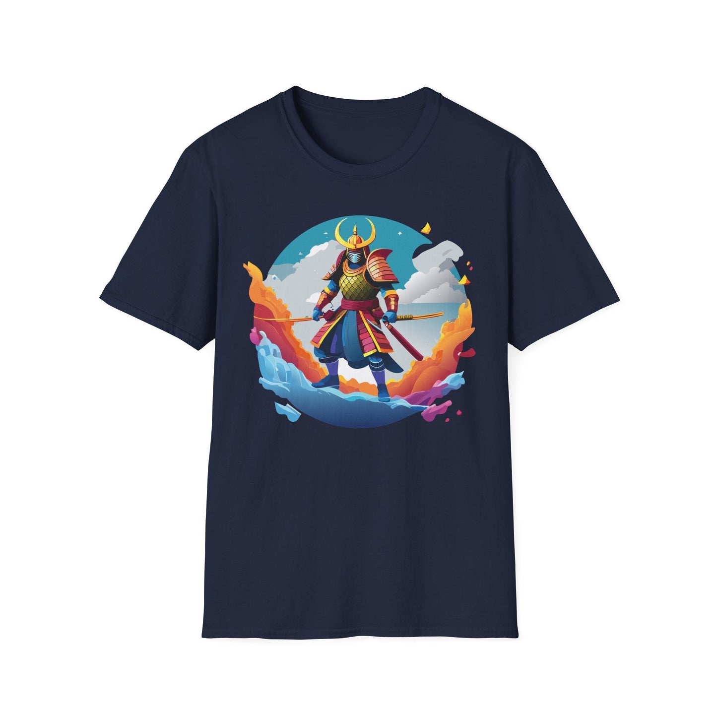 Samurai Shirt Unisex Gildan Softstyle 64000 Tee 100 Percent Ring Spun Cotton Lightweight