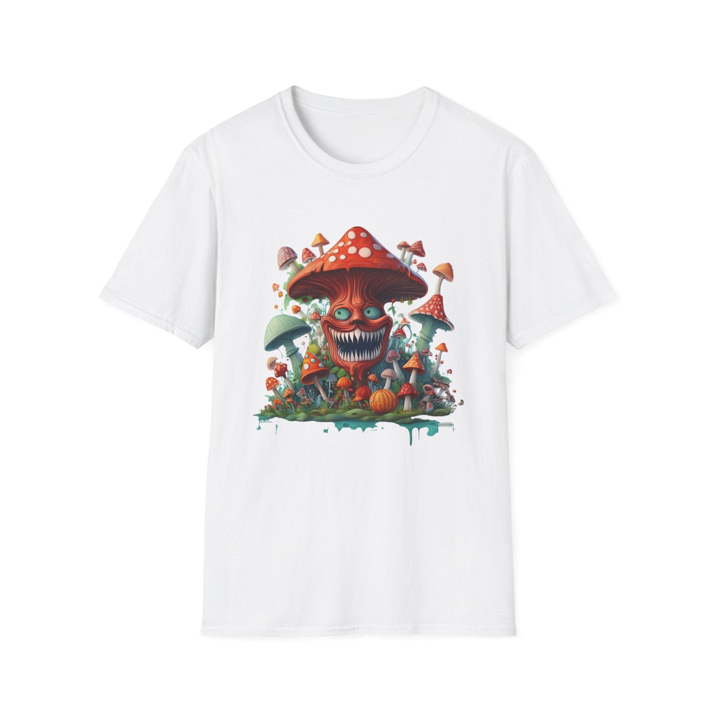 Unisex Mashroom Tee Shirt With Funny Mashroom Design Fungus Humor Softstyle Cotton