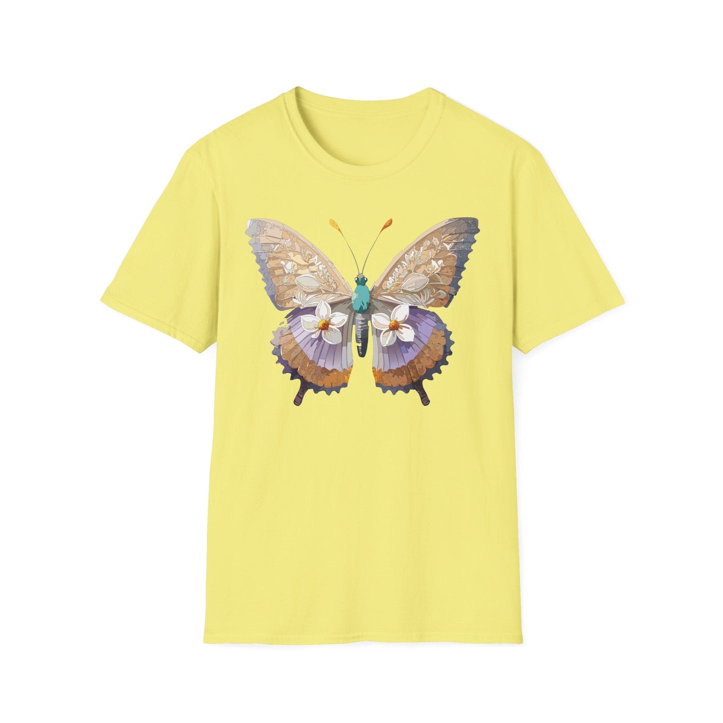 Butterfly Shirt Unisex T Shirt With Monarch Design Softstyle Gildan 64000 100 Percent Cotton Tee