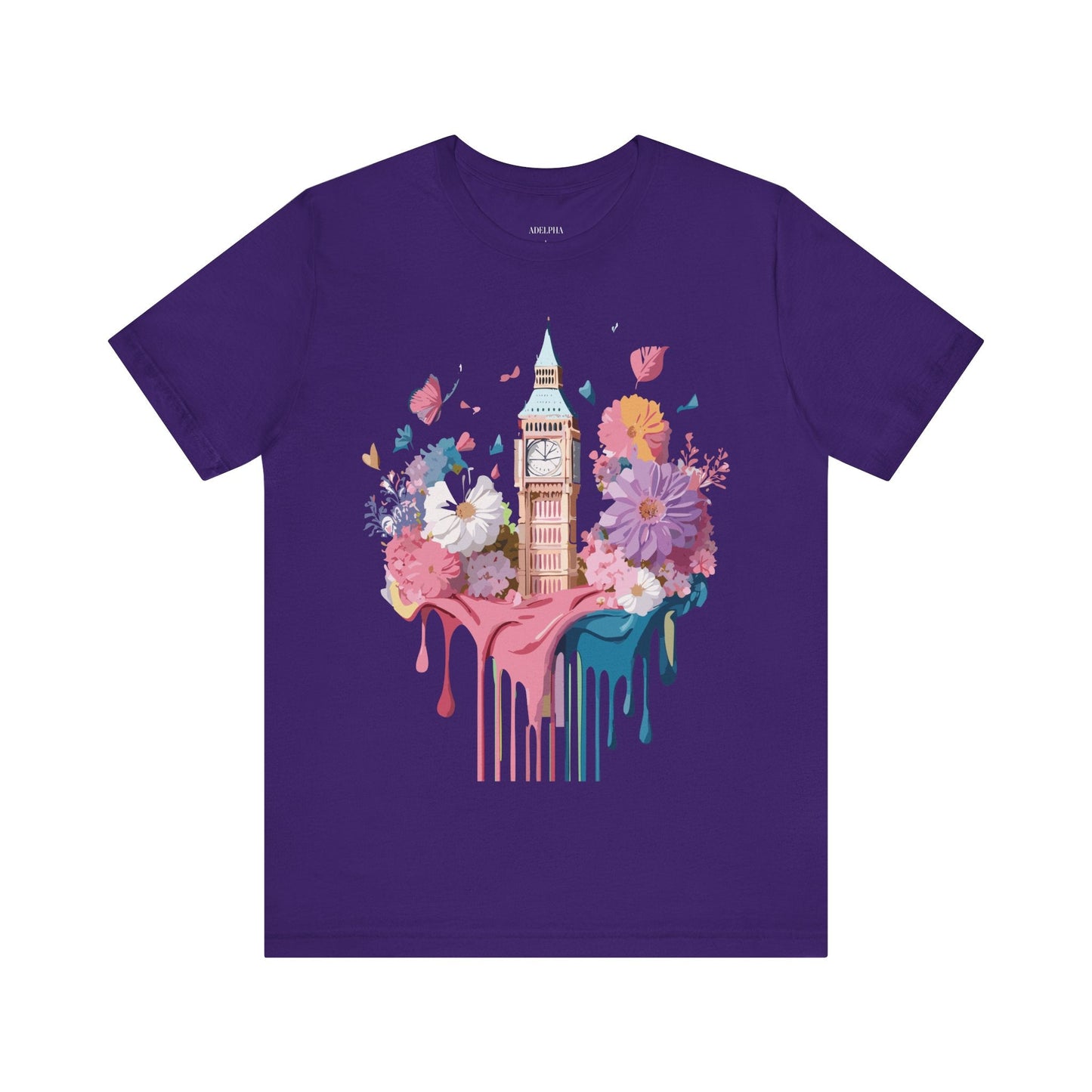 Adelpha London Tourist Shirt Unisex Graphic Tee Vintage Inspired Art Jersey Short Sleeve