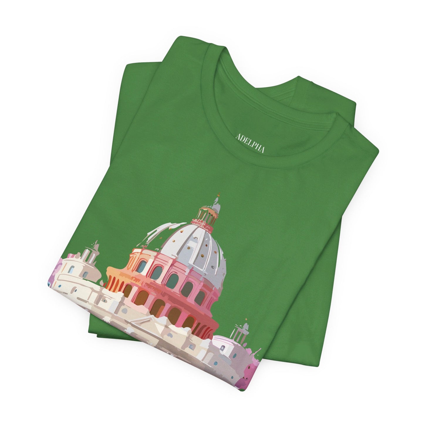 Unisex Graphic Tee With Rome Artwork By Adelpha Vintage Inspired Short Sleeve Shirt