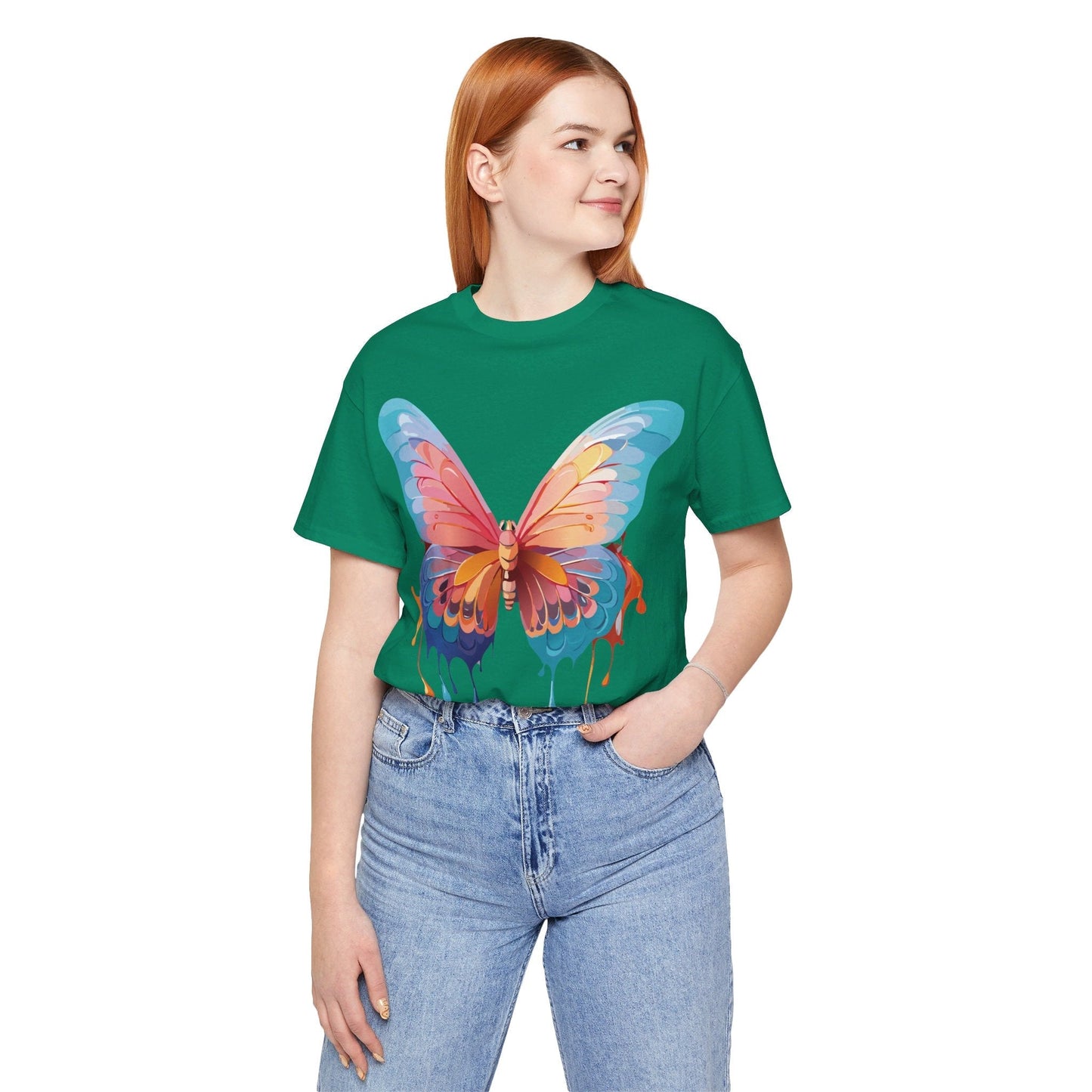 Butterfly Graphic Unisex 100 Cotton Lightweight Vintage Design Jersey Tee 94