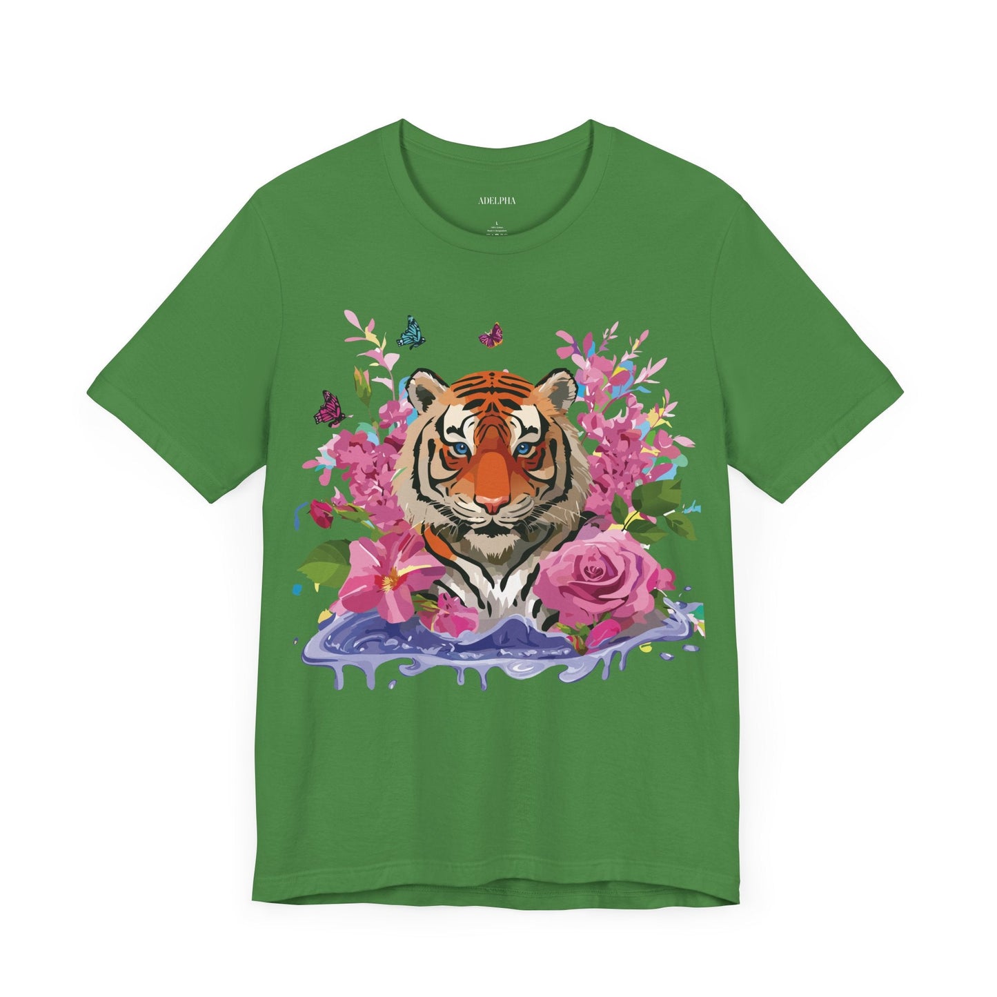 Tiger Graphic Unisex 100 Cotton Vintage Art with Animal Tee 11