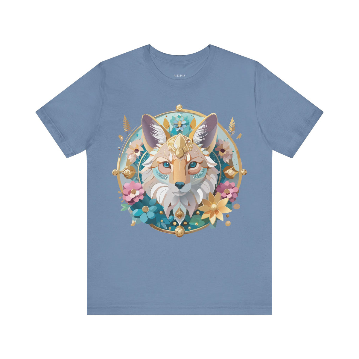 Medallion Graphic Unisex Cotton Bella+Canvas Tee with Art Design d70