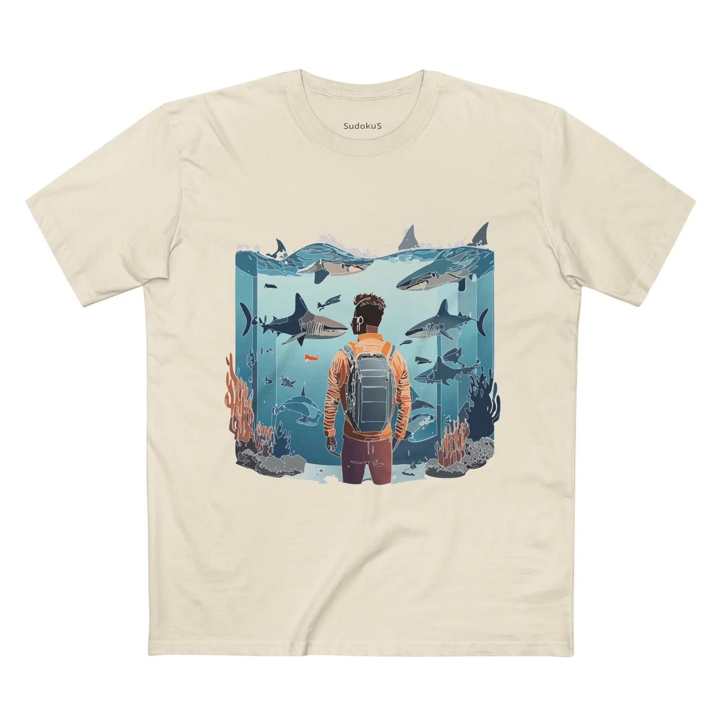 Ocean Coast Graphic Unisex 100 Cotton Staple Tee 6