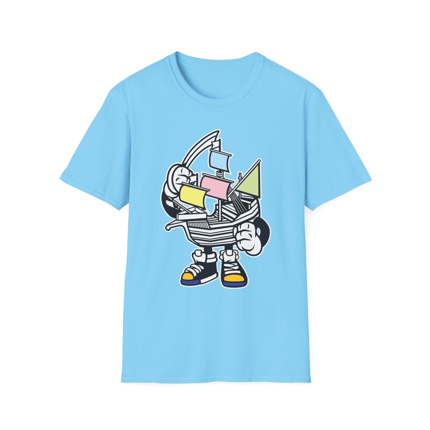 Cartoon T Shirt Animation Tee Funny Unisex Gildan Softstyle 64000 Short Sleeve Cotton