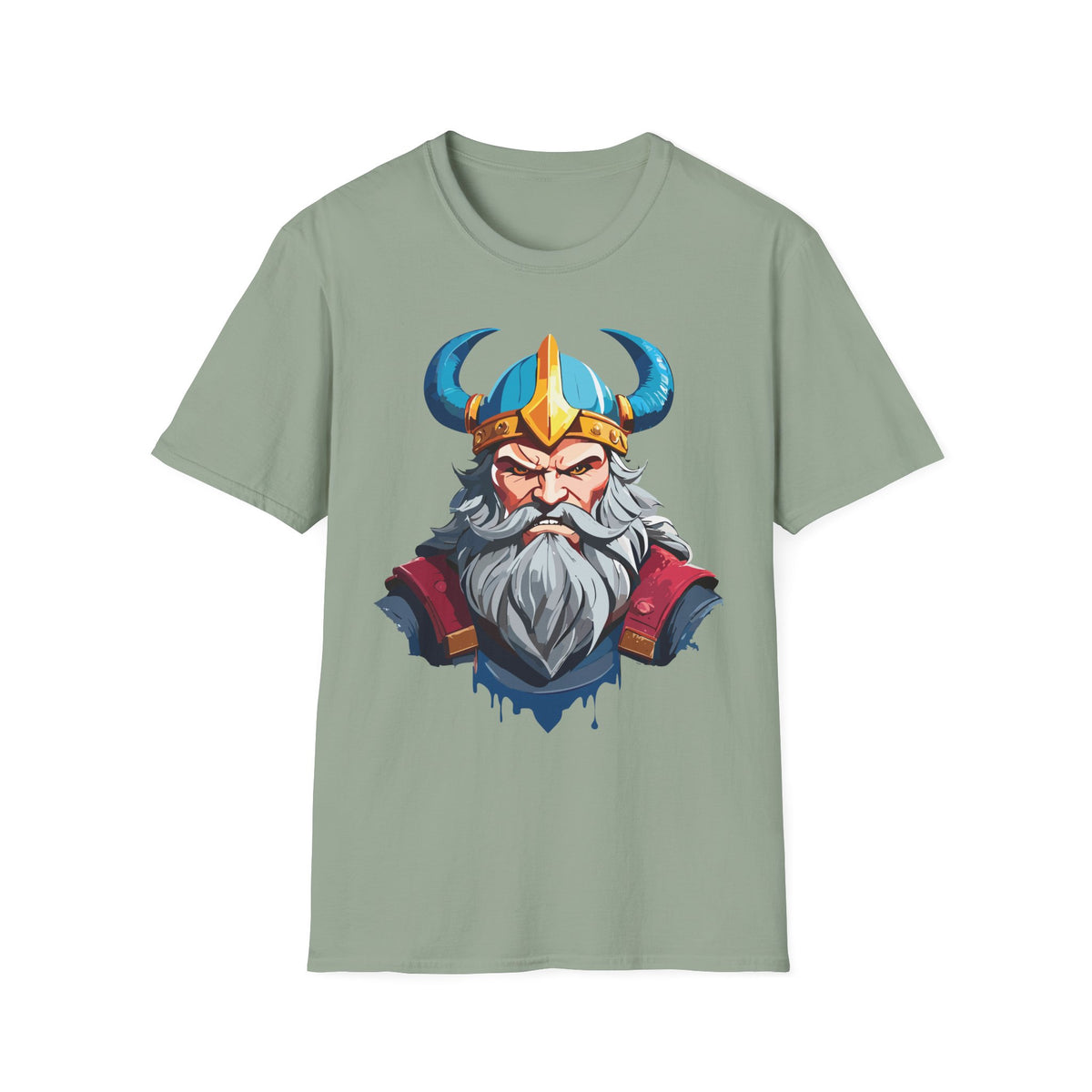 Viking Warrior Helmet T-Shirt | Norse God Illustration