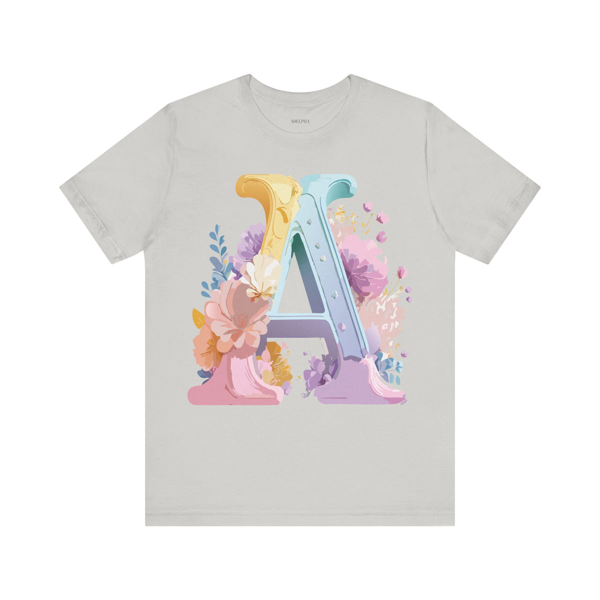 Letter A Graphic Unisex Cotton Bella+Canvas Tee with Art Letter Design