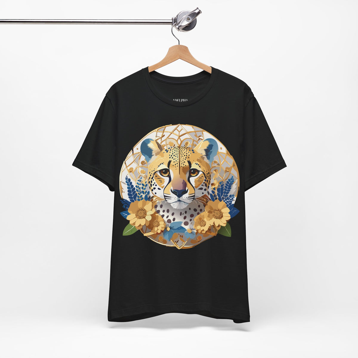 Medallion Graphic Unisex Cotton Bella+Canvas Tee with Floral Art Design n146