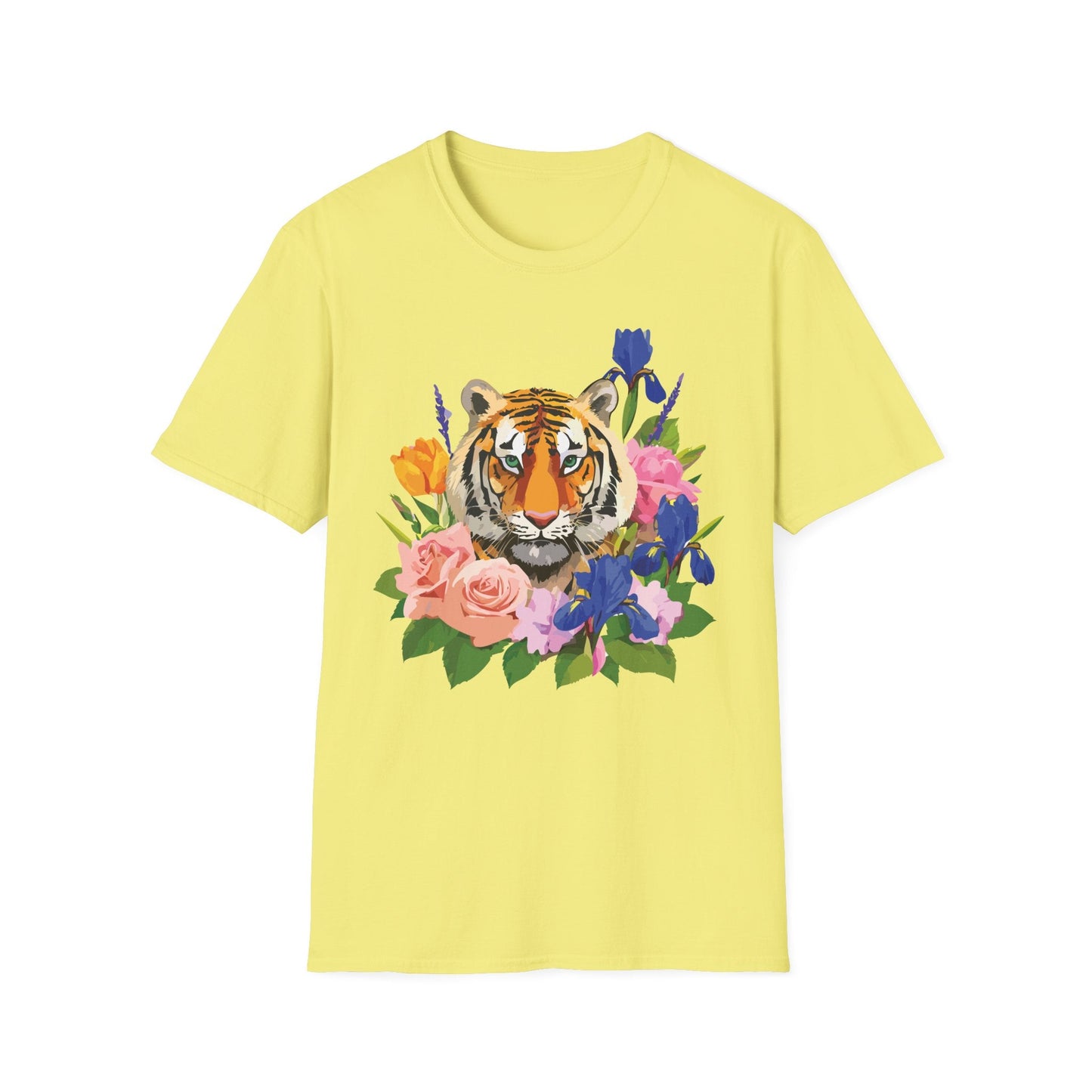 Tiger Shirt Unisex Animal Tee Gildan Softstyle 64000 100 Percent Cotton