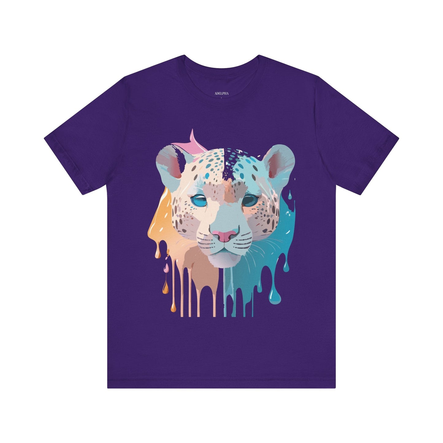 Adelpha Cheetah Graphic Tee Unisex Short Sleeve Art Design Shirt
