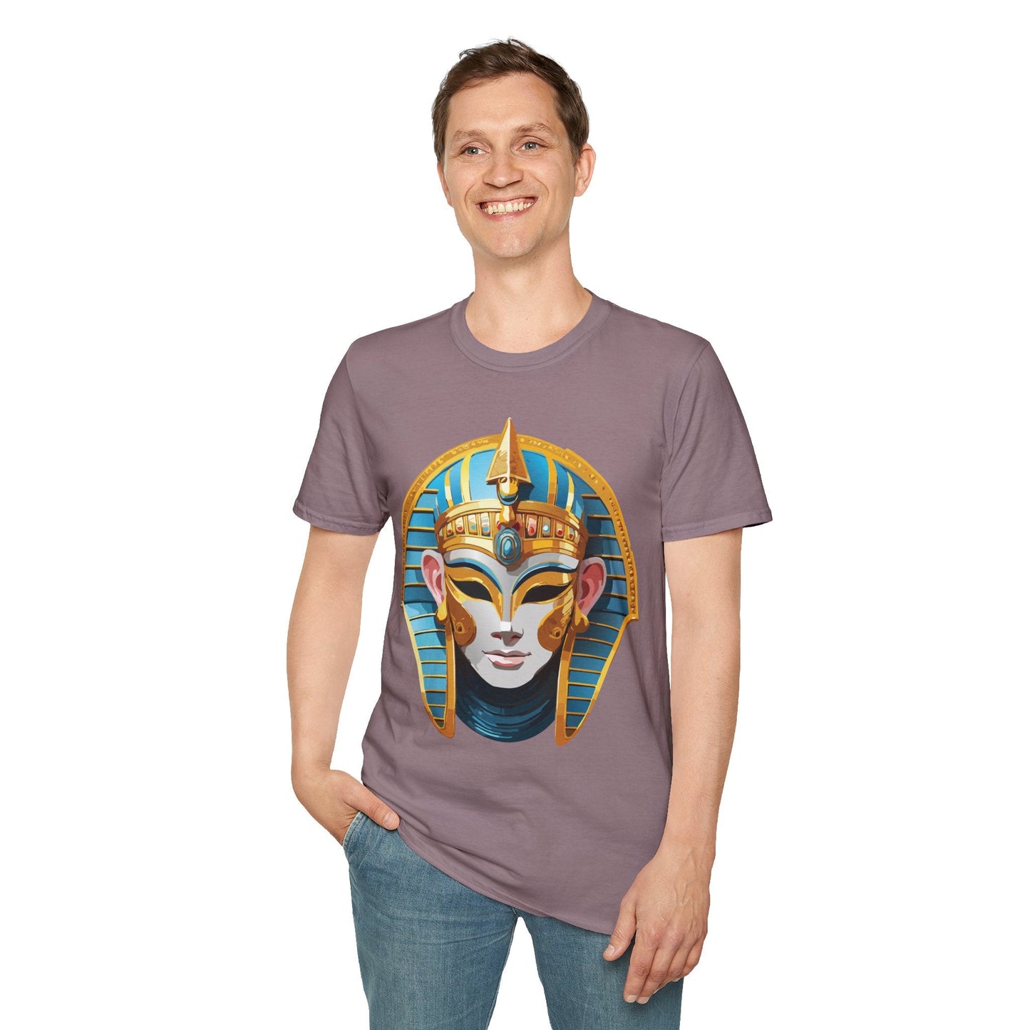 Mask Design Tee Shirt For Unisex Comfort Gildan Softstyle 64000 Ring Spun Cotton