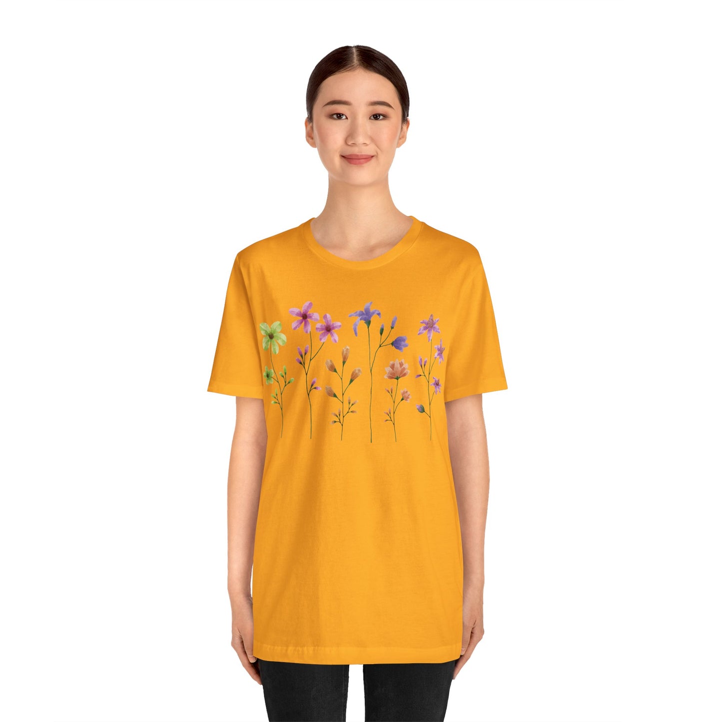 Camiseta de algodón con estampados florales