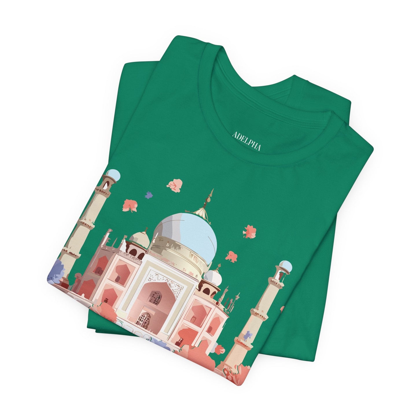 Taj Mahal Graphic Tee Unisex Short Sleeve Shirt By Adelpha Vintage Inspired Artwork