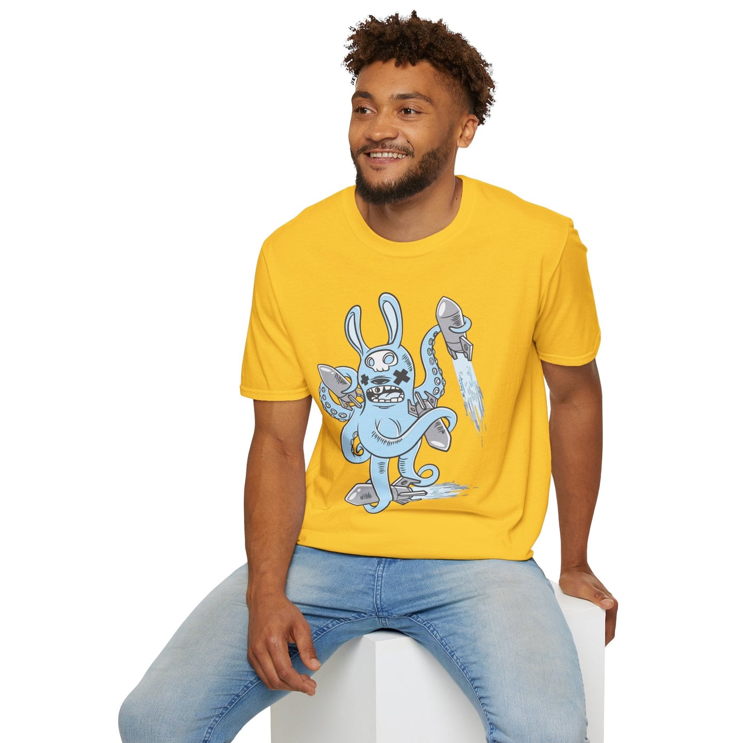Cartoon T Shirt Unisex Animation Tee Funny Art Design Gildan Softstyle 64000 Premium Cotton