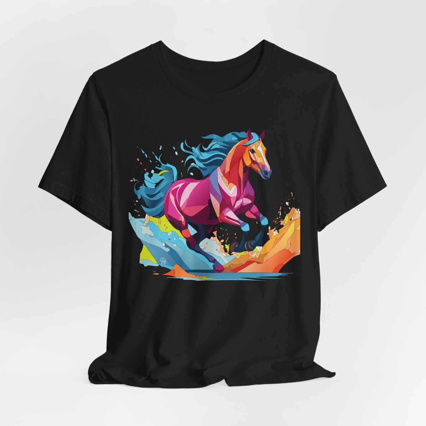 Unisex Animal Tee Shirt With Wild Animals Art Design Short Sleeve Casual Wear Everyday