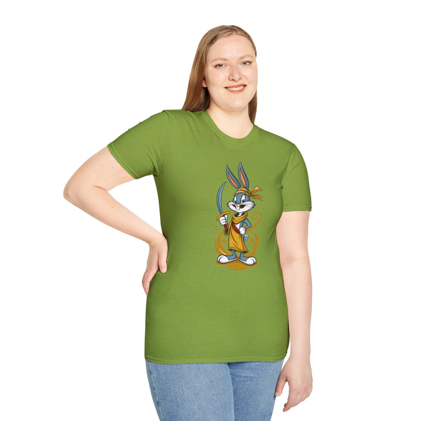 Bugs Bunny T Shirt Unisex Short Sleeve Cartoon Graphic Animation Gildan Softstyle 64000