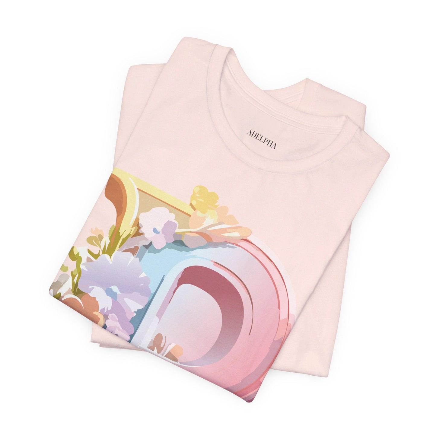 Adelpha Letter P Graphic Tee Unisex Vintage Inspired Art Design Jersey Short Sleeve Shirt
