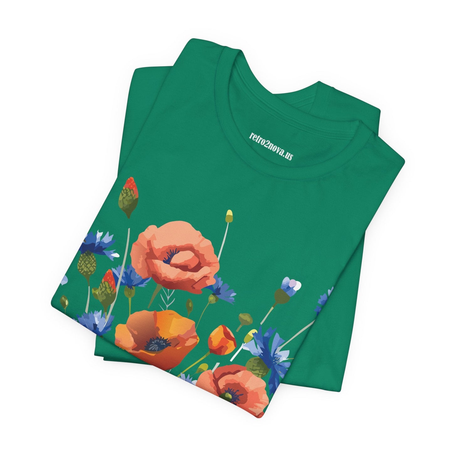 Unisex Floral Shirt Floral Print Tee Lightweight Breathable Fabric Short Sleeve Casual Wear