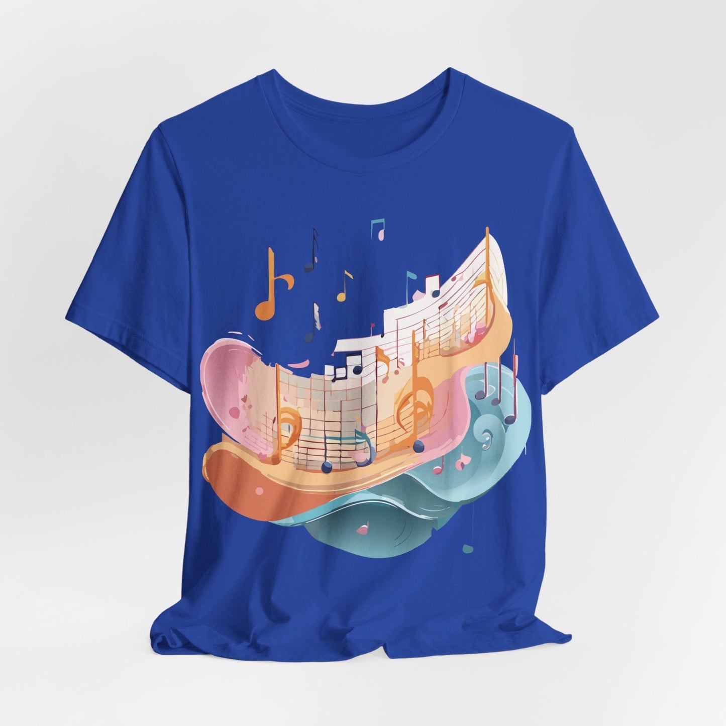 Music Graphic Unisex 100 Cotton Vintage Art with Musical Elements Tee 27