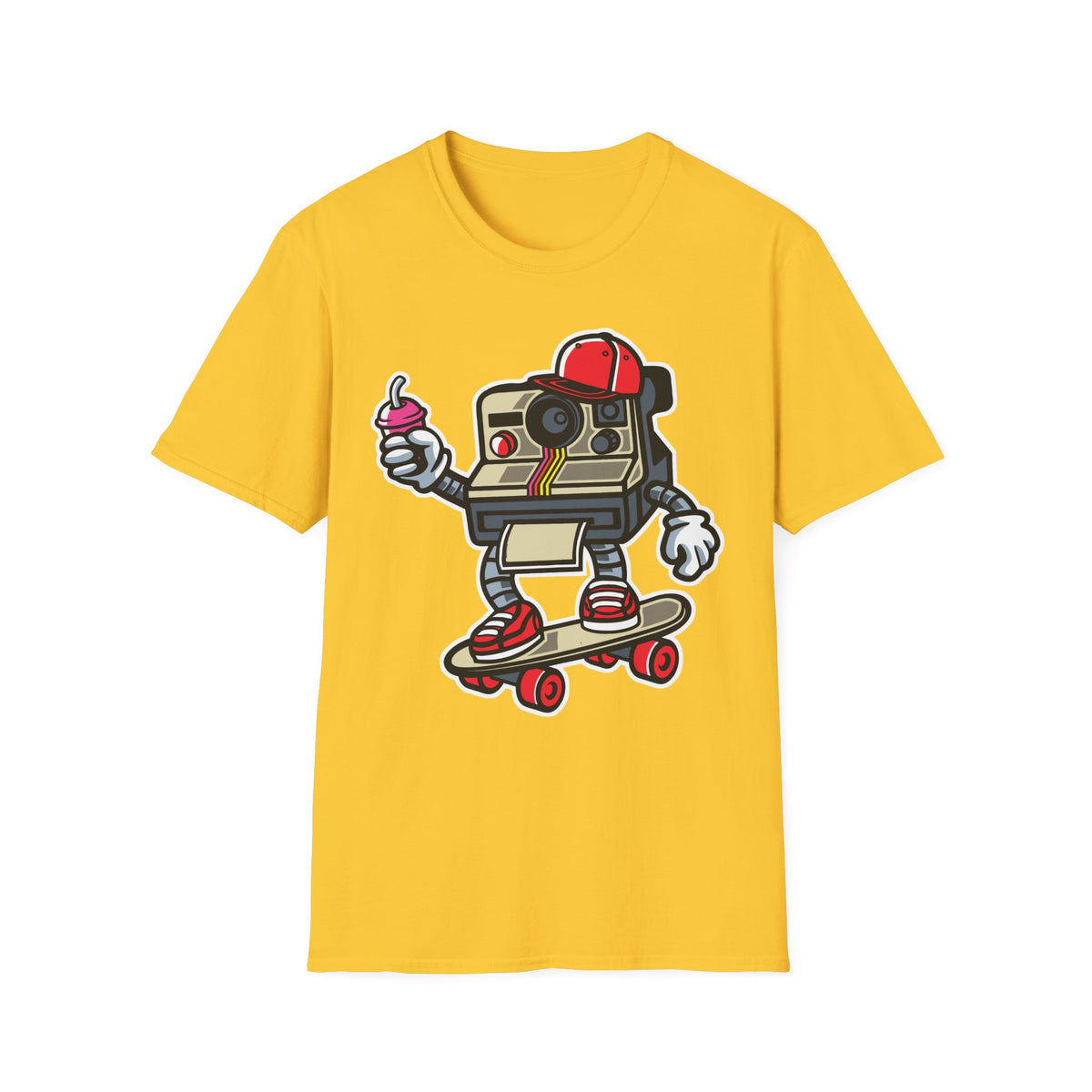 Unisex Cotton T-Shirt with Cartoon Graphic Design