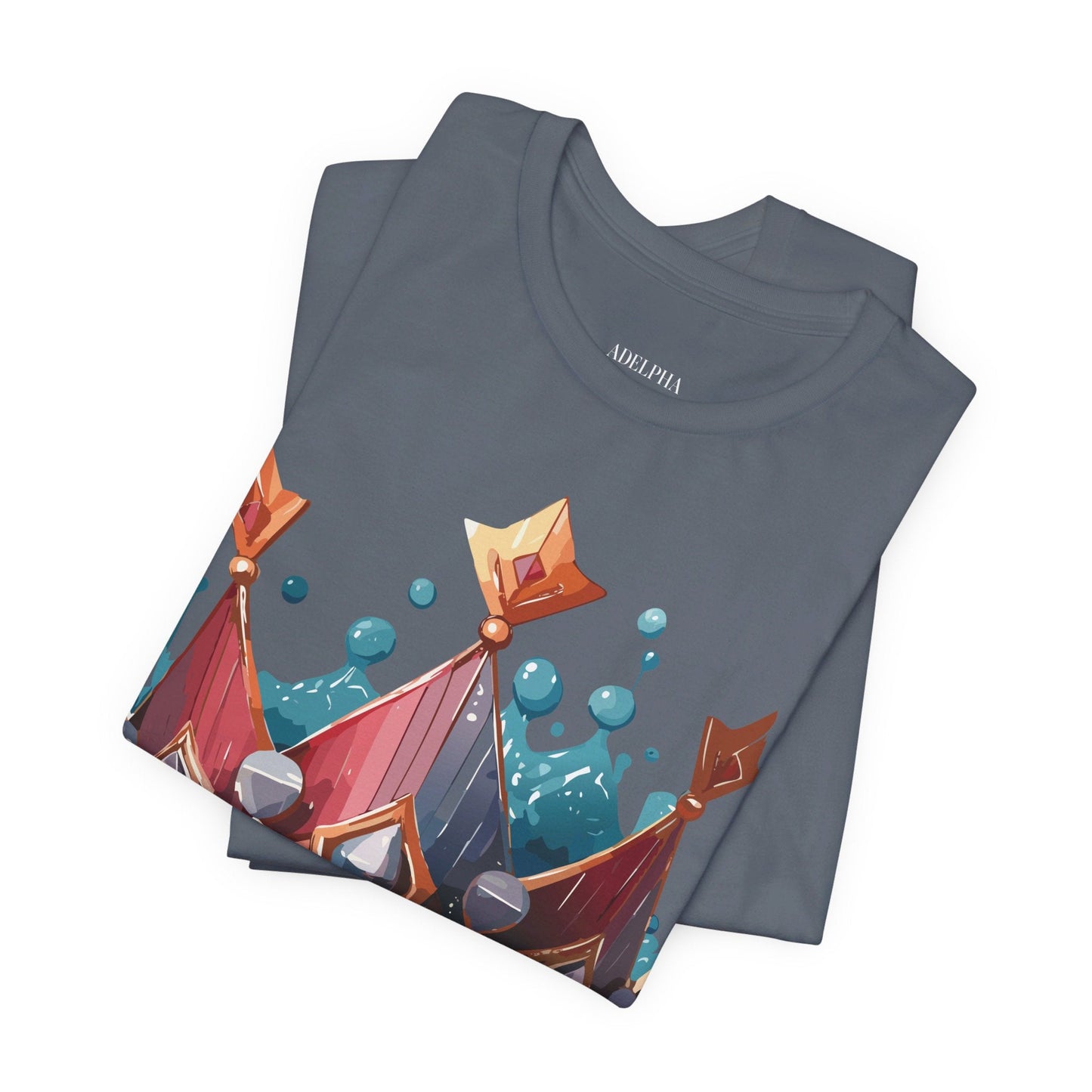Crown Graphic Unisex 100 Cotton Vintage Artwork Tee 7