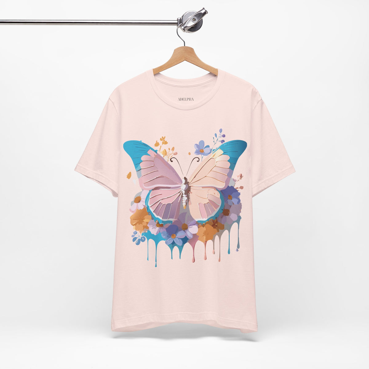 Butterfly Graphic Unisex Cotton Bella+Canvas Tee with Art Design n26
