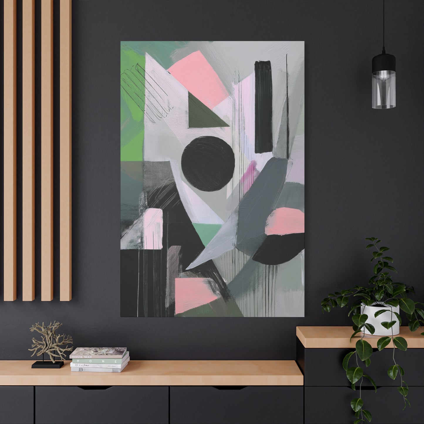 Abstract Geometric Painting Print Canvas 20x24,20x30,24x30 24x32,24x36,30x40 32x48,36x48,40x60 Pine-Wood Inner Frame ABS-40