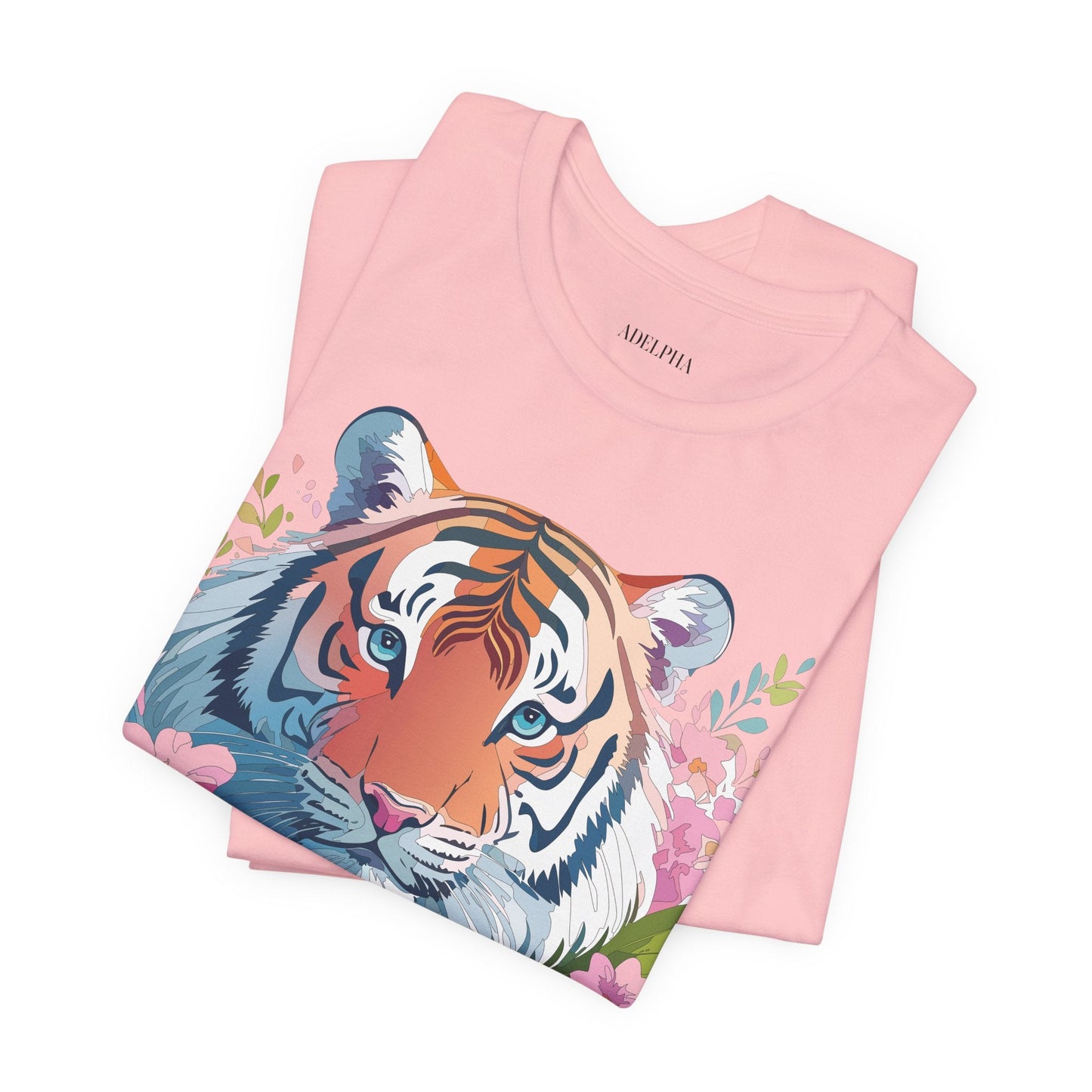Tiger Graphic Tee Unisex Short Sleeve Jersey From Adelpha Vintage Inspired Artwork