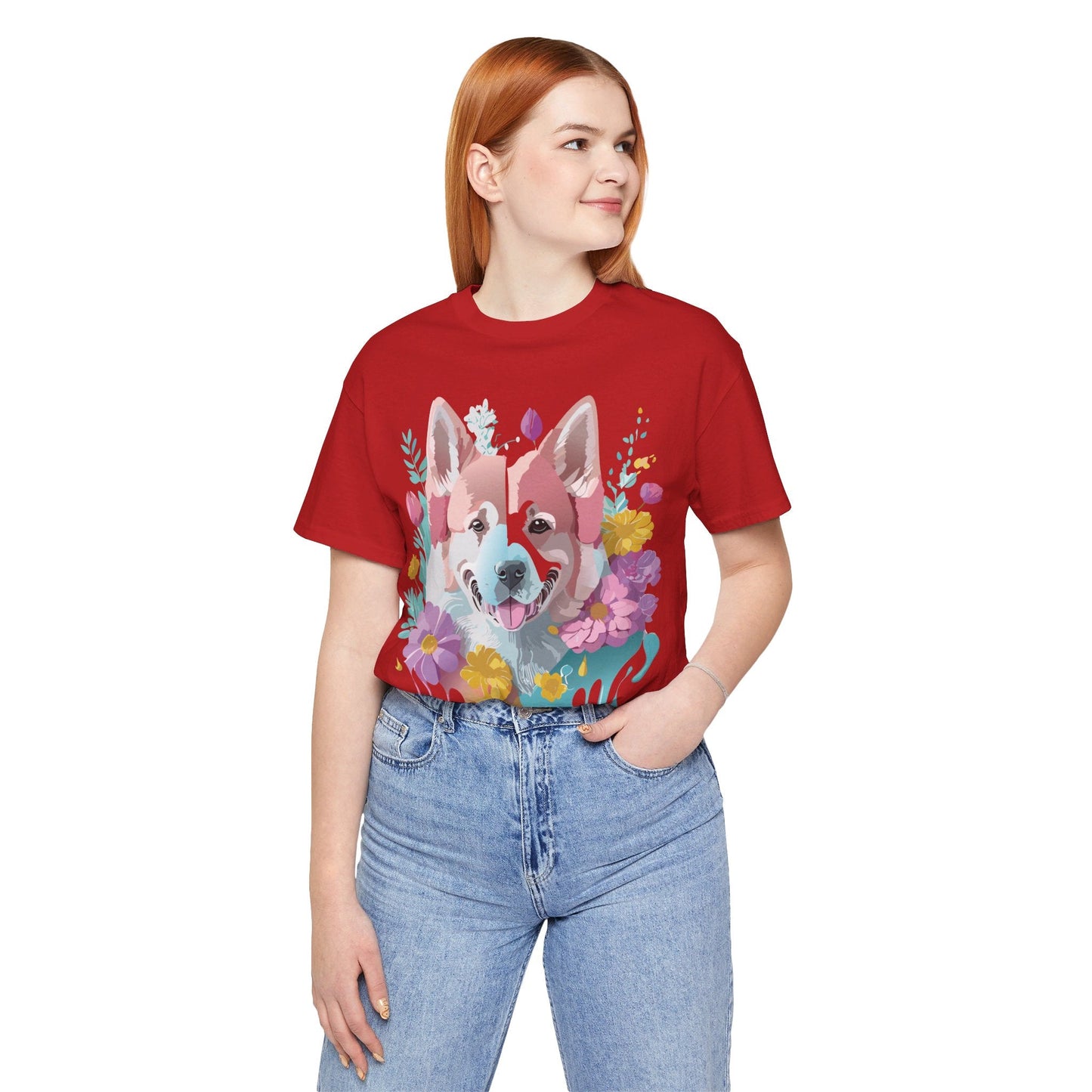 Dog Shirt Graphic Tee Unisex Short Sleeve Adelpha Art Design Vintage Inspired Artwork Edition