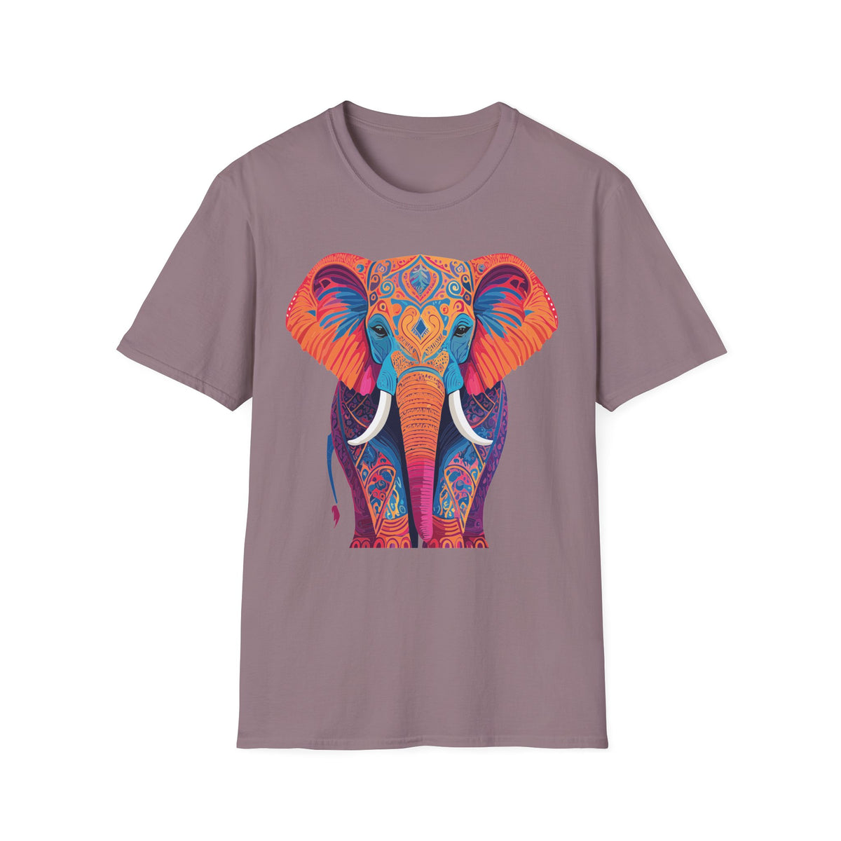 Colorful Mandala Elephant T-Shirt | Boho Animal Graphic Tee