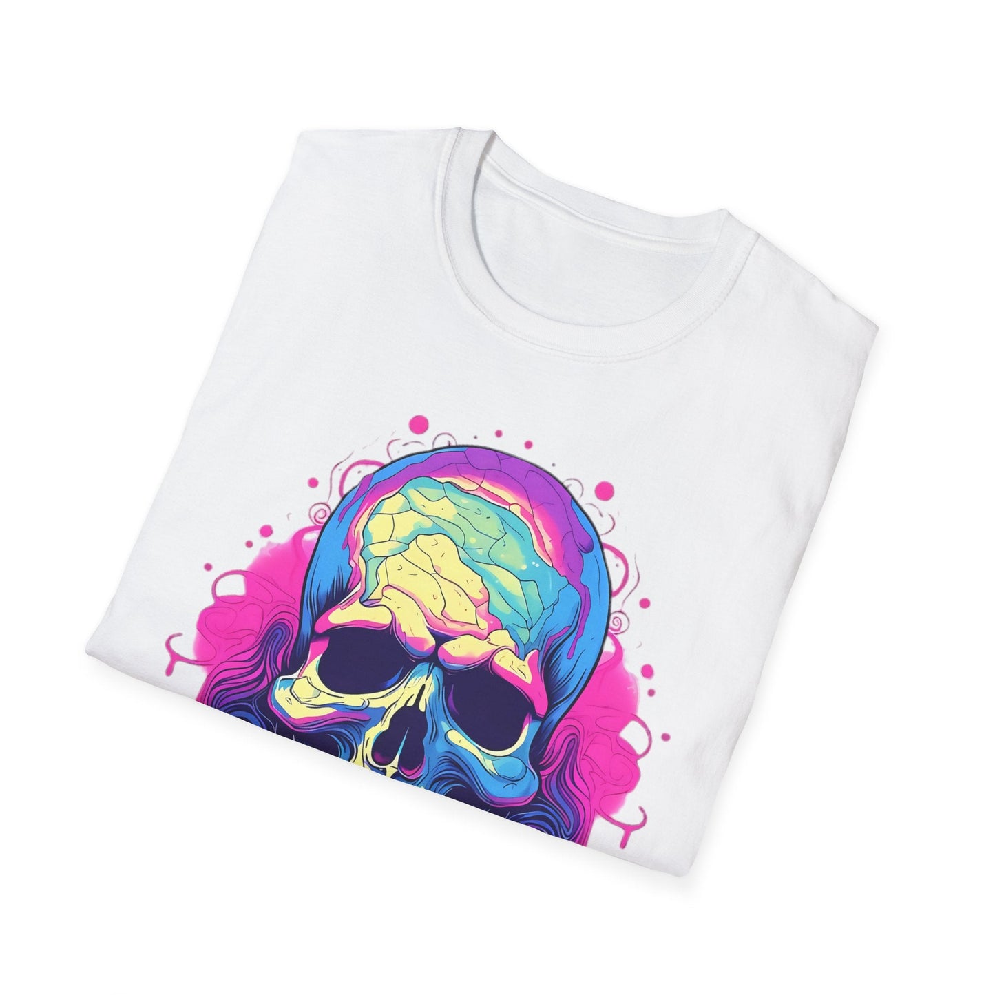Skull Tee Shirt Unisex Skeleton Design Gildan Softstyle 64000 Ring Spun Cotton Tee
