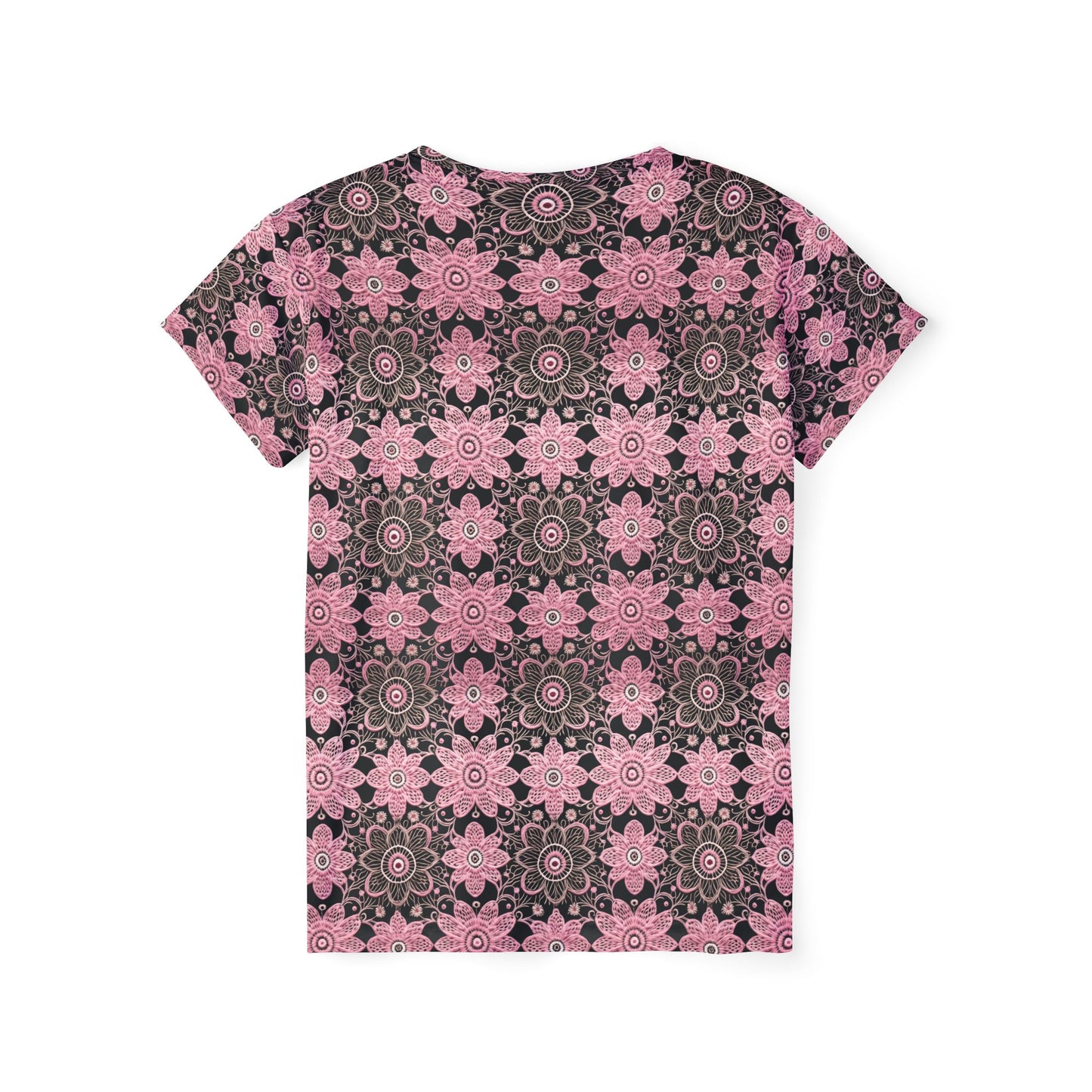 Lace Print Poly Shirt, Poly Shirt with Lace Print, Lace Shirt 63