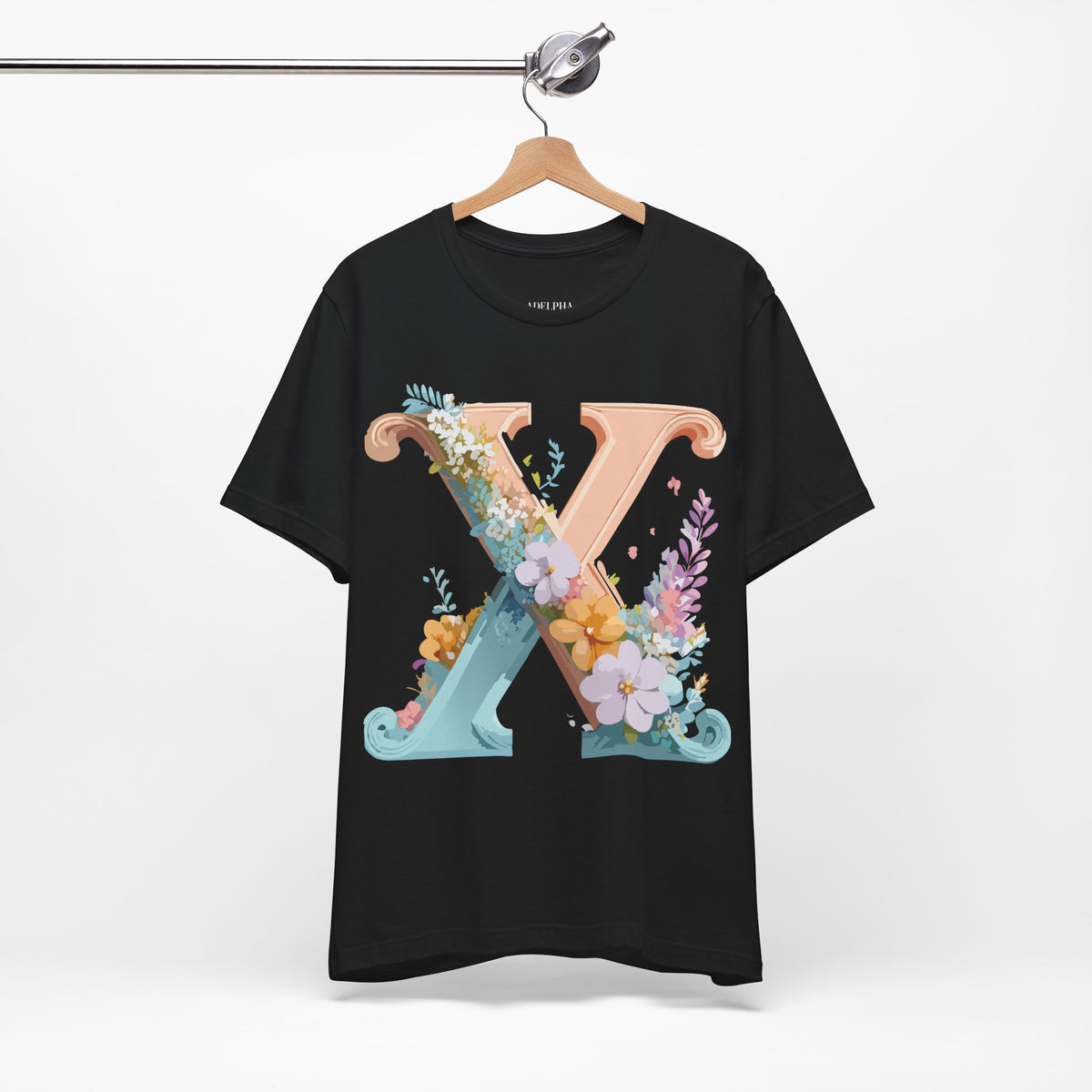 Letter X Graphic Unisex Cotton Bella+Canvas Tee with Art Letter Design