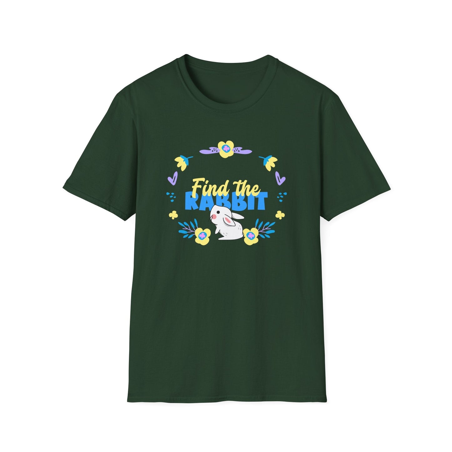 Easter Bunny T Shirt Unisex Gildan Softstyle 64000 Breathable Cotton Easter Design