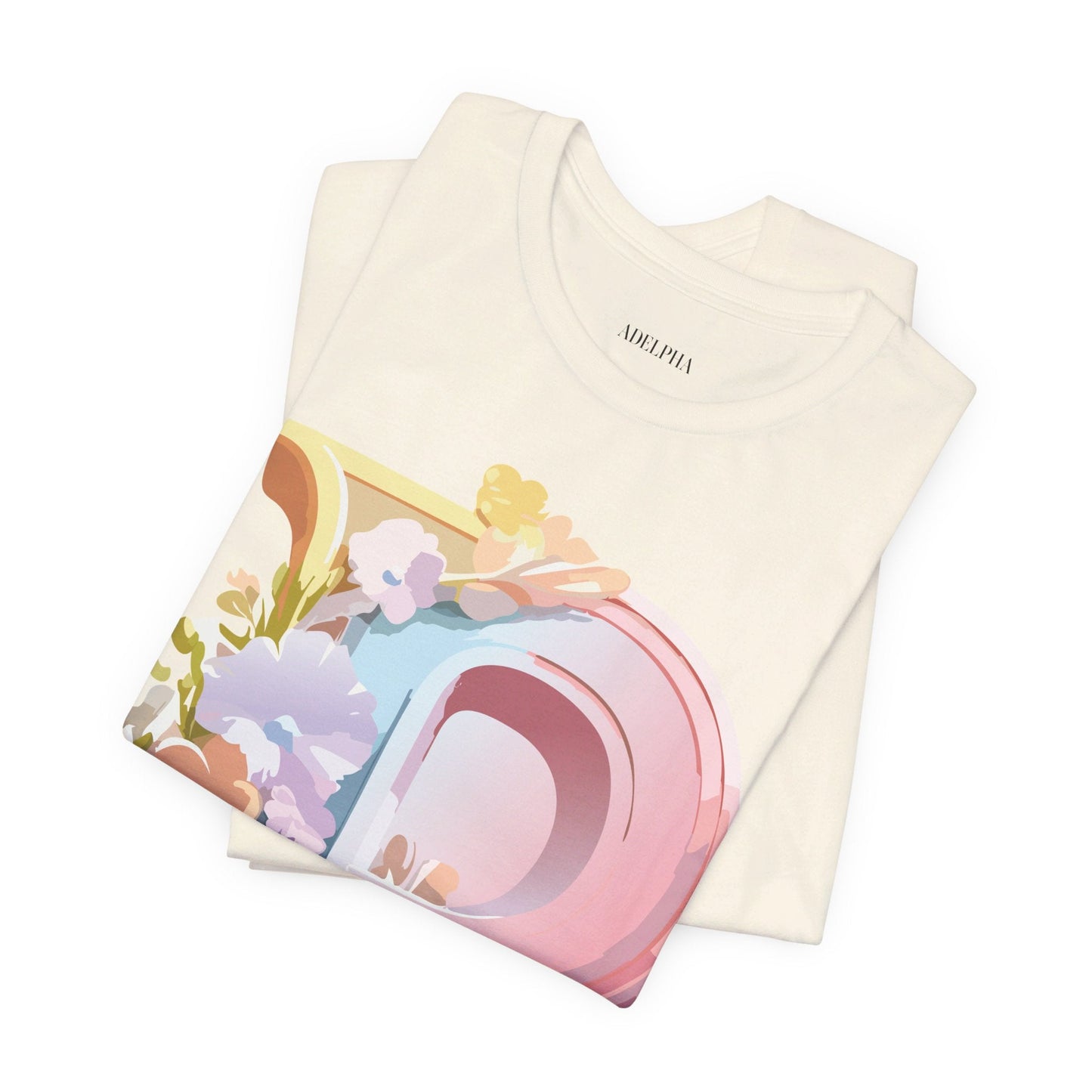 Adelpha Letter P Graphic Tee Unisex Vintage Inspired Art Design Jersey Short Sleeve Shirt