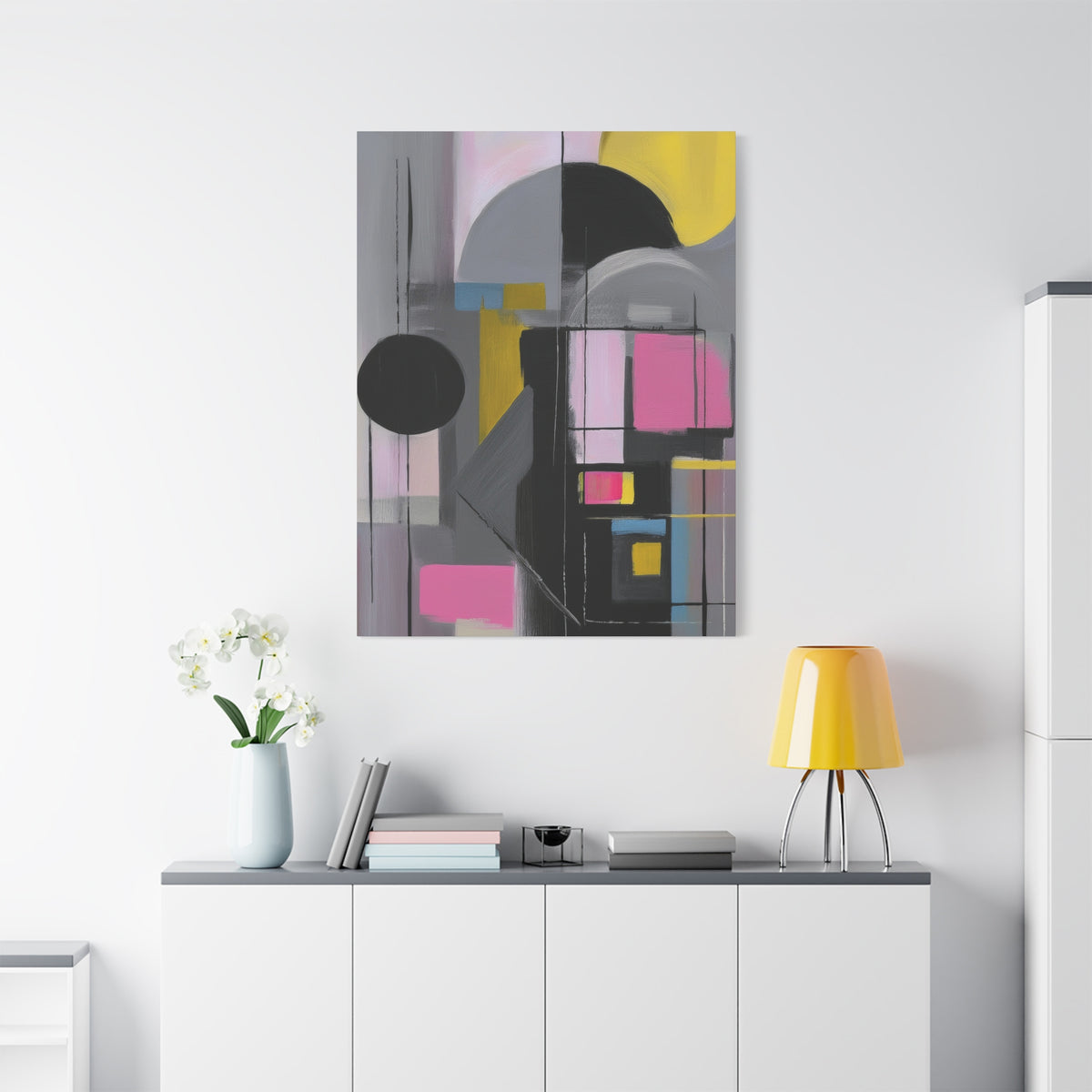 Abstract Geometric Painting Print Canvas 20x24,20x30,24x30 24x32,24x36,30x40 32x48,36x48,40x60 Pine-Wood Inner Frame ABS-37
