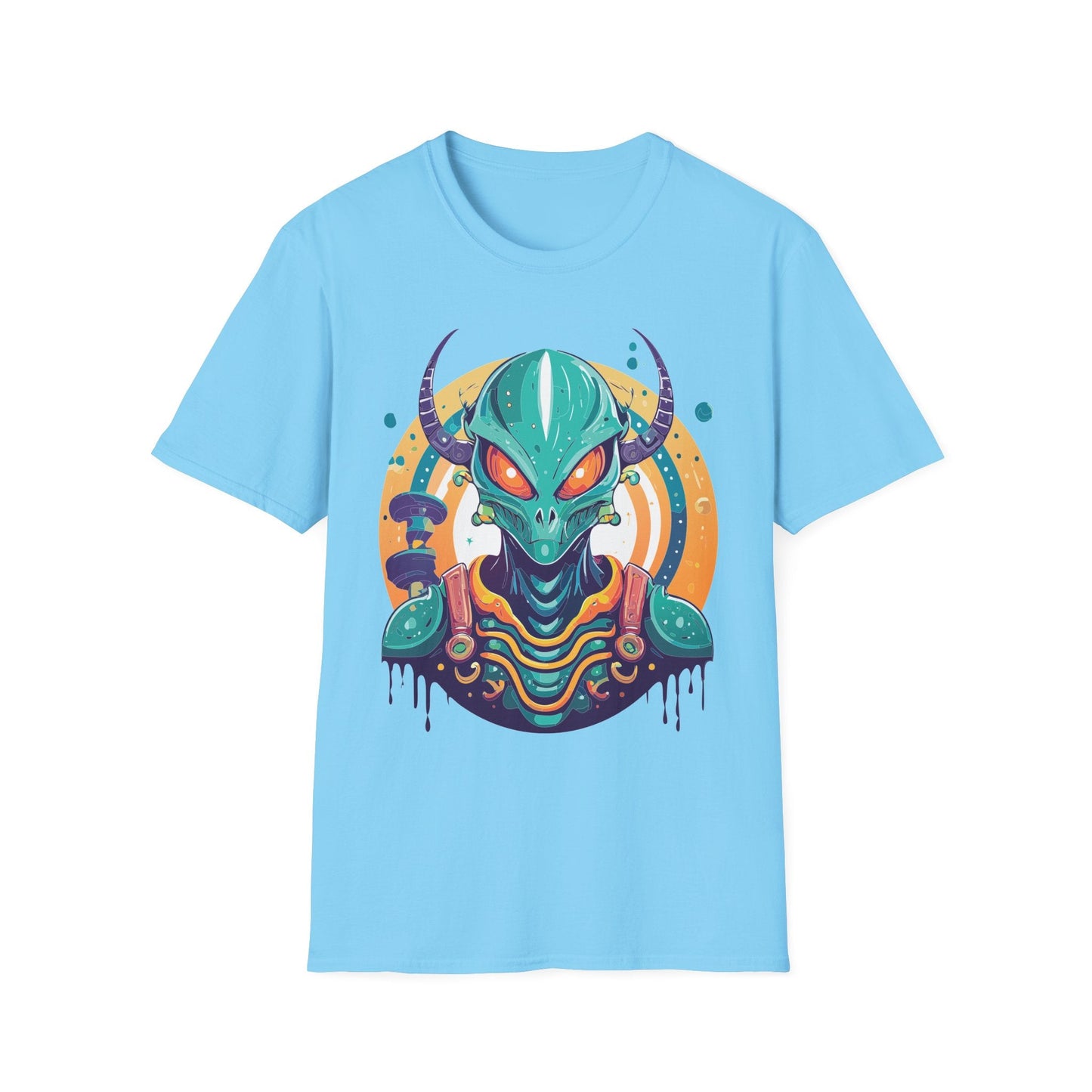 Alien T Shirt Cosmos Shirt Unisex Softstyle Tee 100 Percent Ring Spun Cotton Short Sleeve
