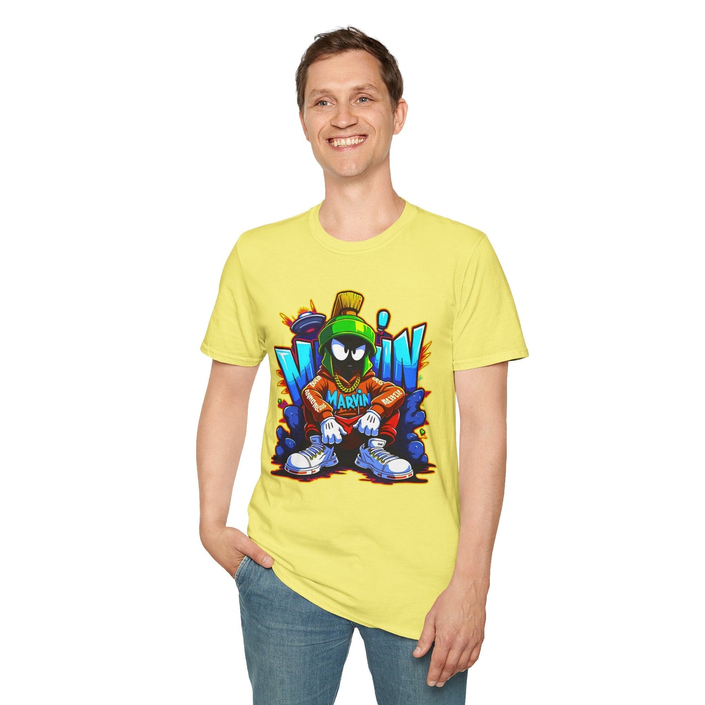 Unisex Cartoon T Shirt With Funny Animals Animation Graphic Gildan Softstyle 64000