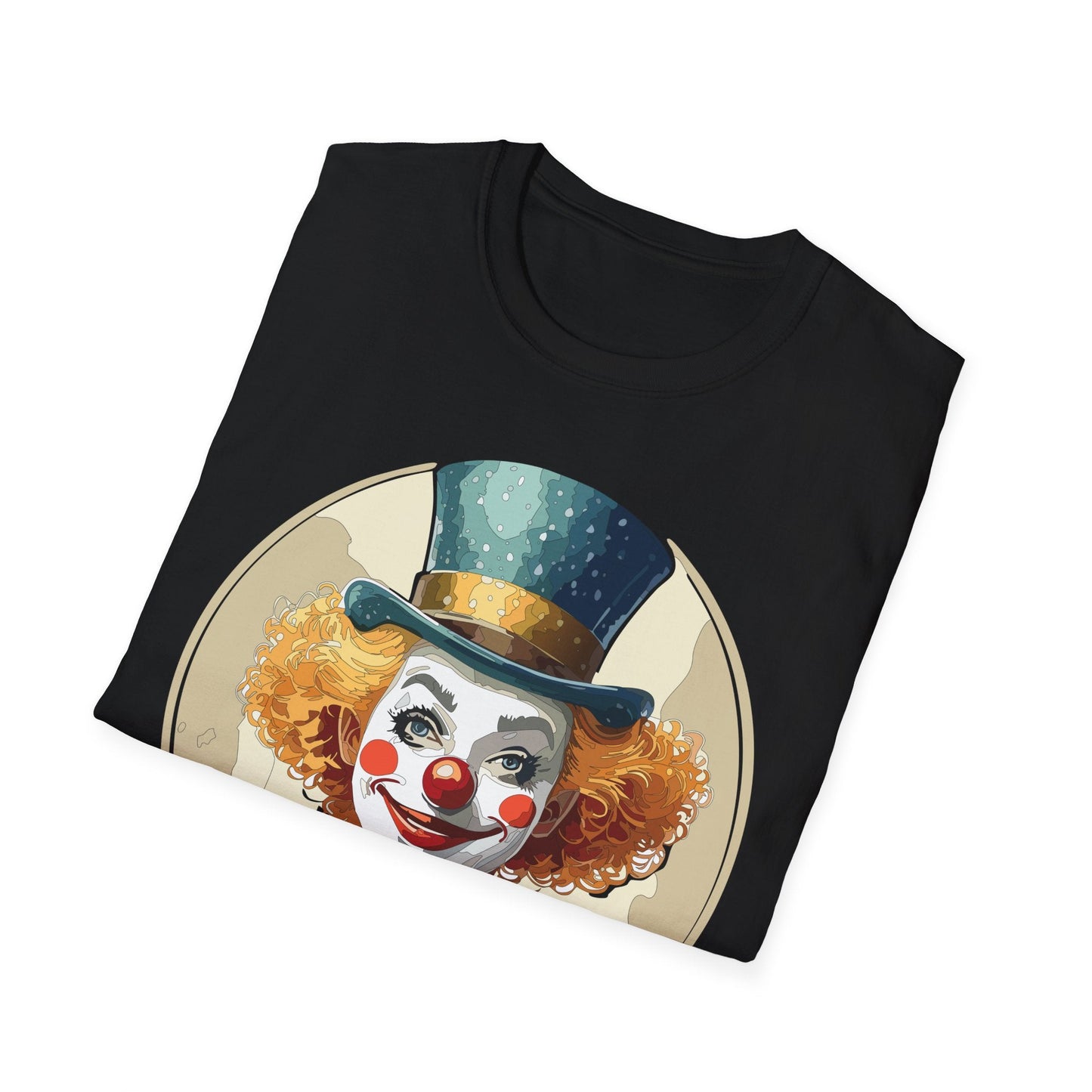 Clown Shirt Unisex T Shirt With Clown Circus Theme Funny Man Shirt Gildan Softstyle 64000