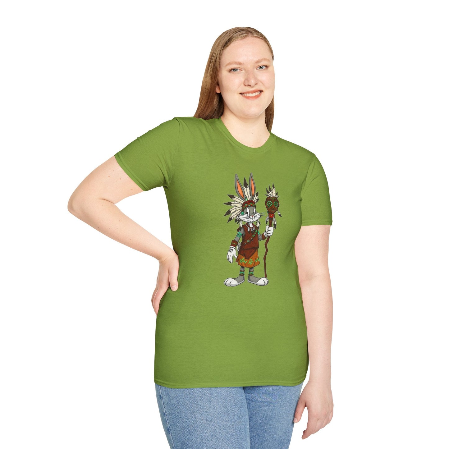 Bugs Bunny T Shirt Unisex Cartoon Character Design Gildan Softstyle 64000 Tee All Sizes