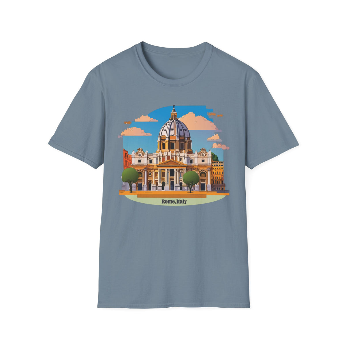St. Peter's Basilica Illustration T-Shirt | Rome Landmark Tee