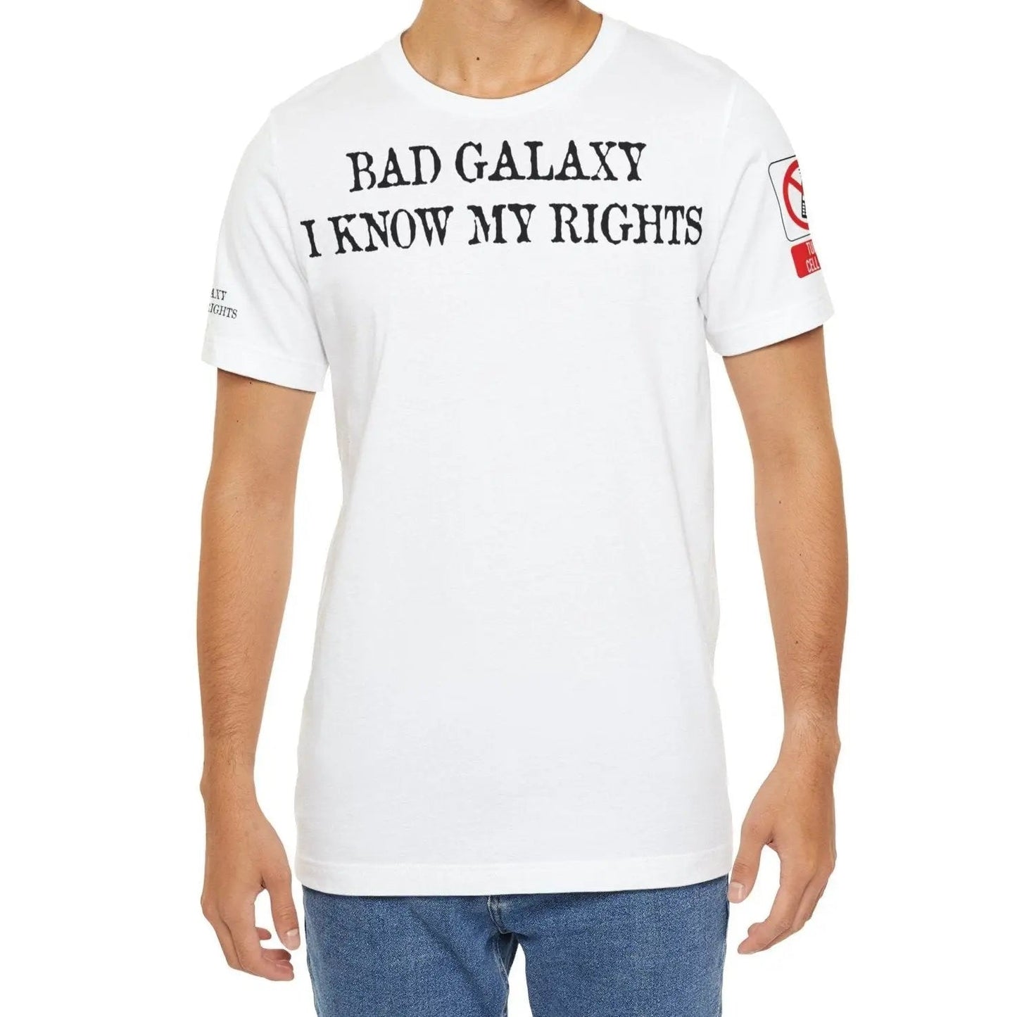 Red Stamp Tee Shirt Made In USA With 100 Percent Cotton Eco Inks From Bad Galaxy Official