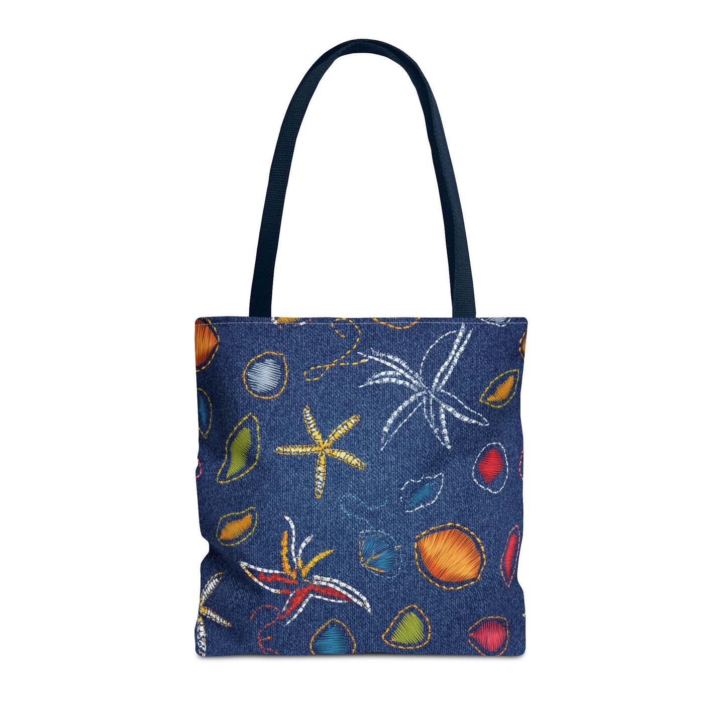 Denim Fabric Imitation Print Unisex Canvas Bag Poly Spun 3 Sizes Tote Bag 182-4