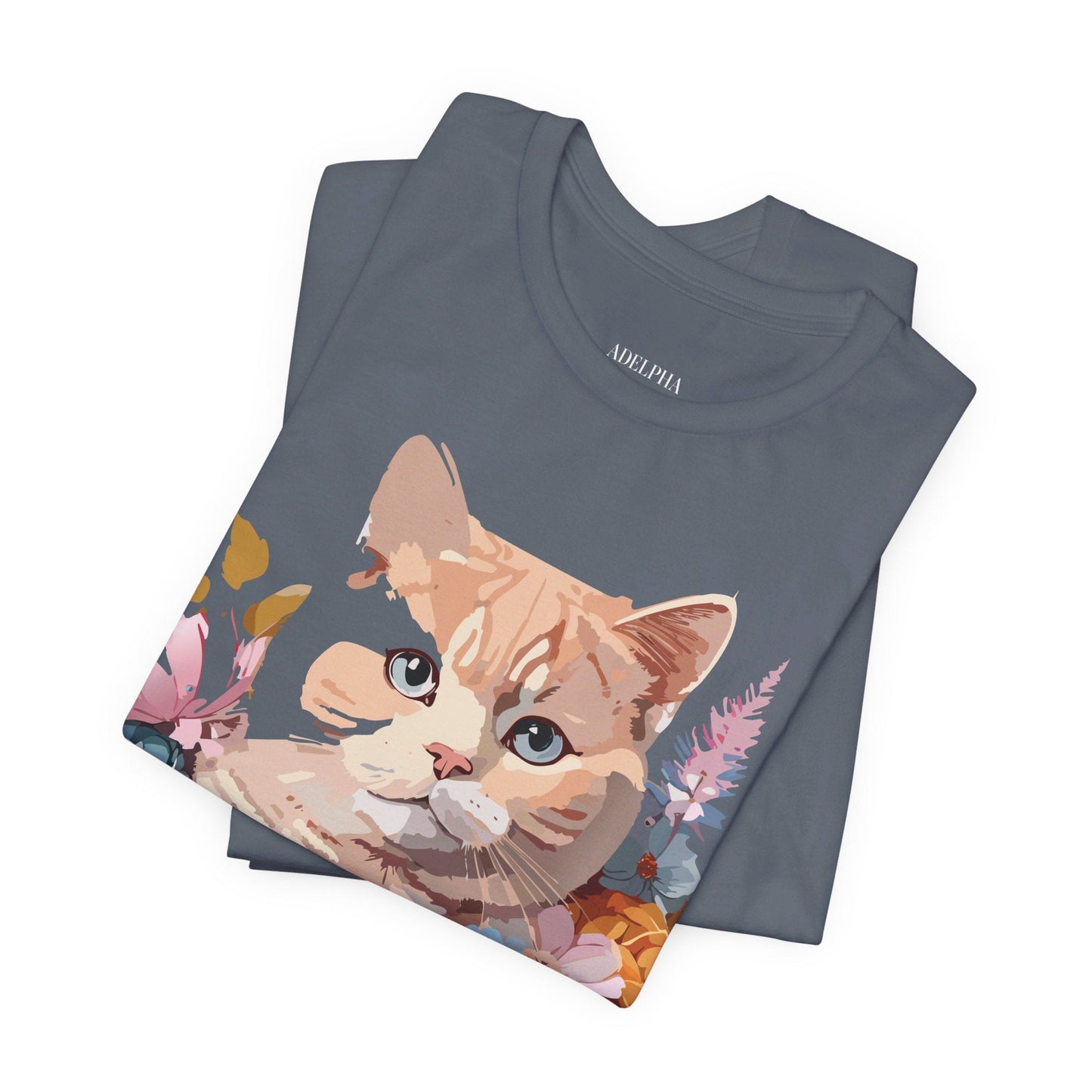 Adelpha Cat Graphic T Shirt Unisex Short Sleeve Art Design Tee Vintage Inspired