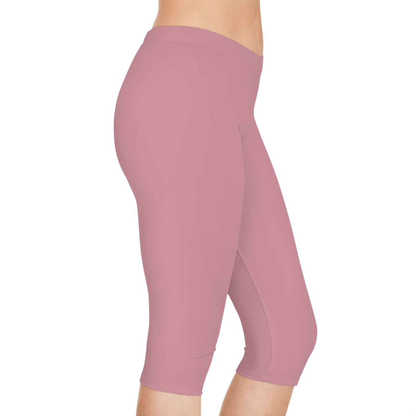 Pink Color Capri Leggings, Pink Capri Leggings 17