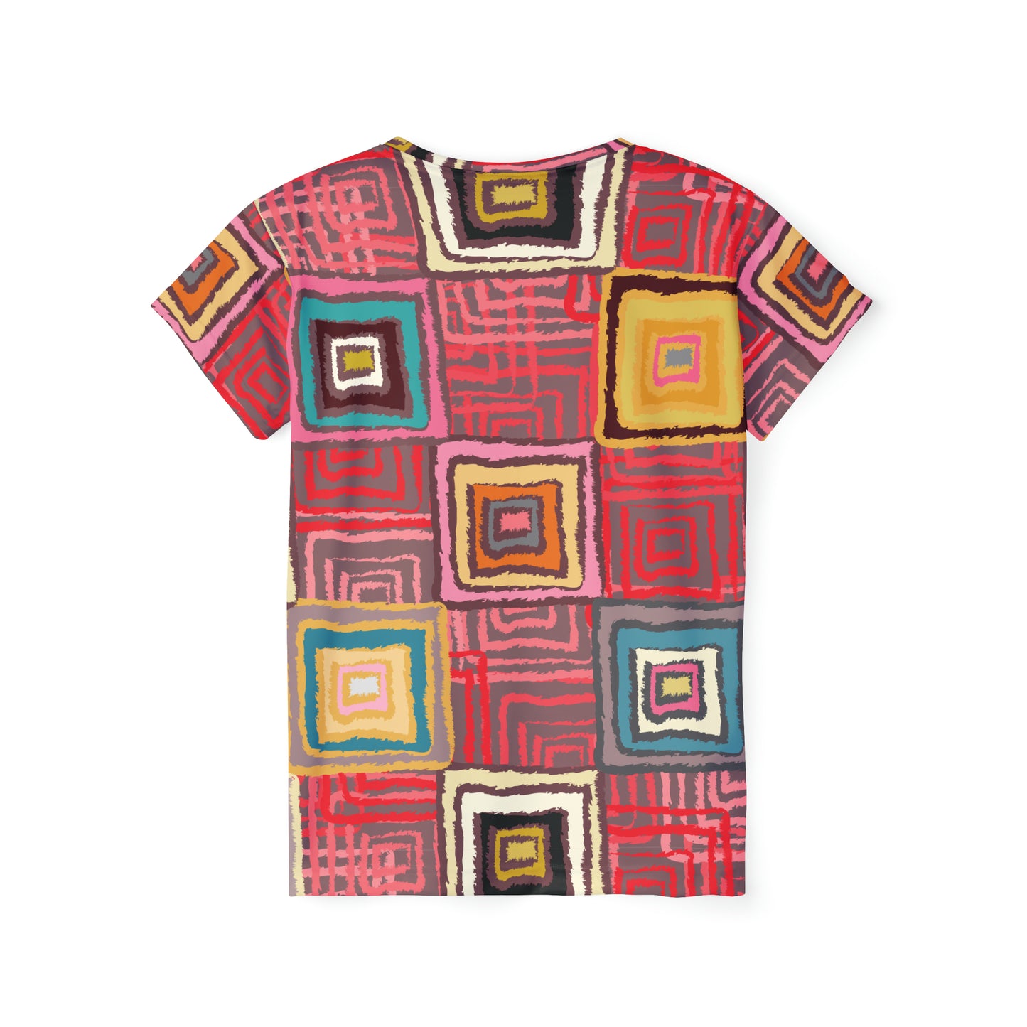 Poly Jersey Tee Shirt with abstract prints