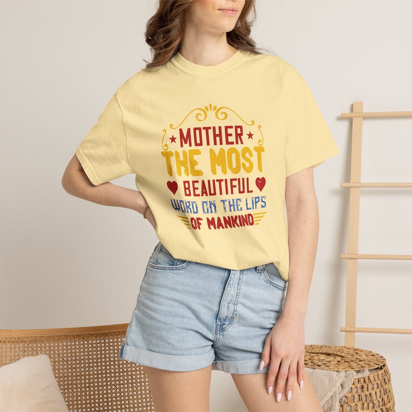 Mom T-shirt Mother Day Mama Tee Unisex Comfort Colors Garment-Dyed Cotton h84